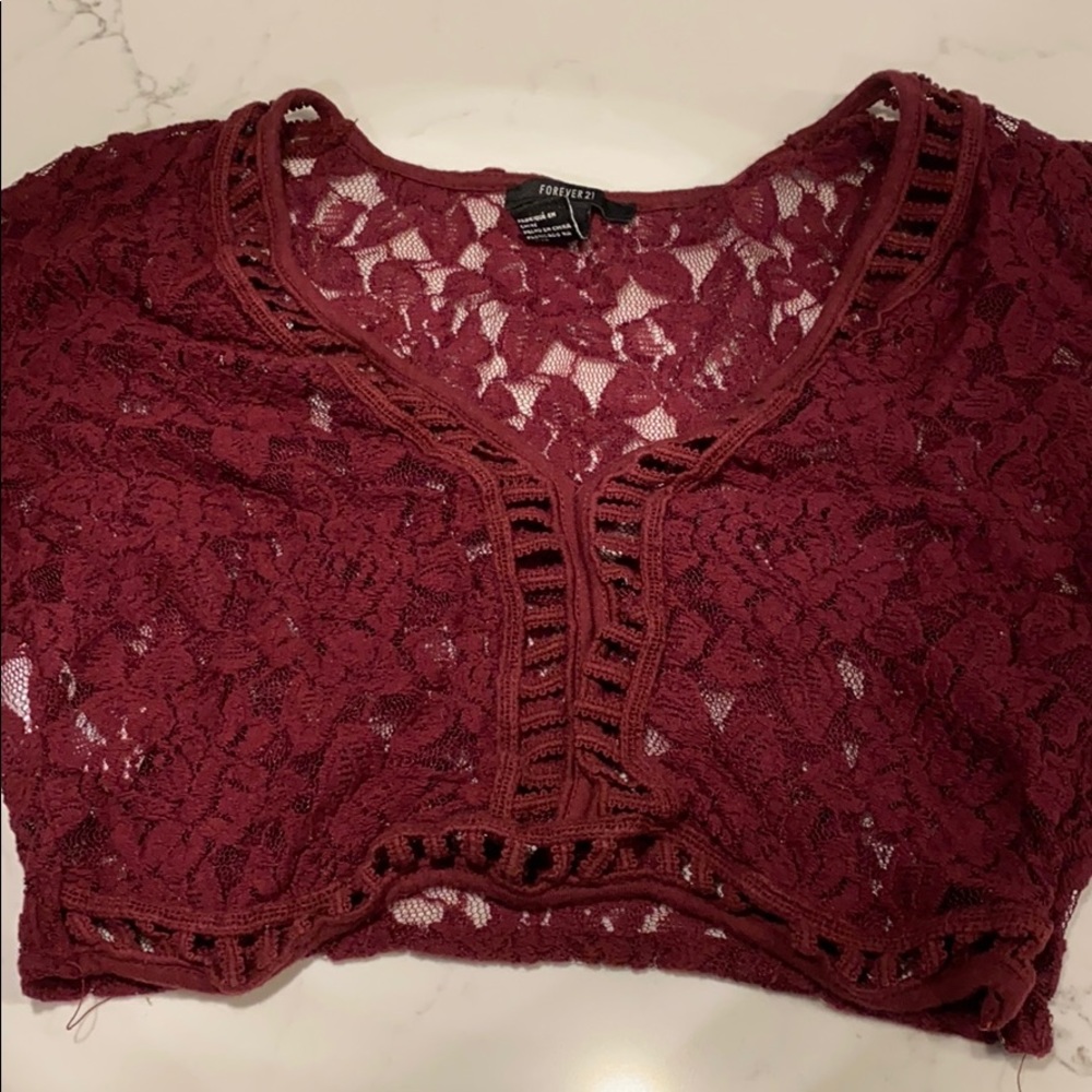 long sleeve crop top